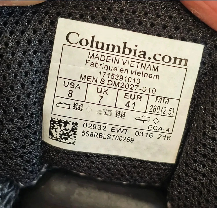کلمبیا کوهنوردی ضدآب / Columbia Gore-Tex Waterproof / ساخت ویتنام زیره ویبرام گورتکس / سایز ۴۰ تا ۴۵ / فروش عمده و تک