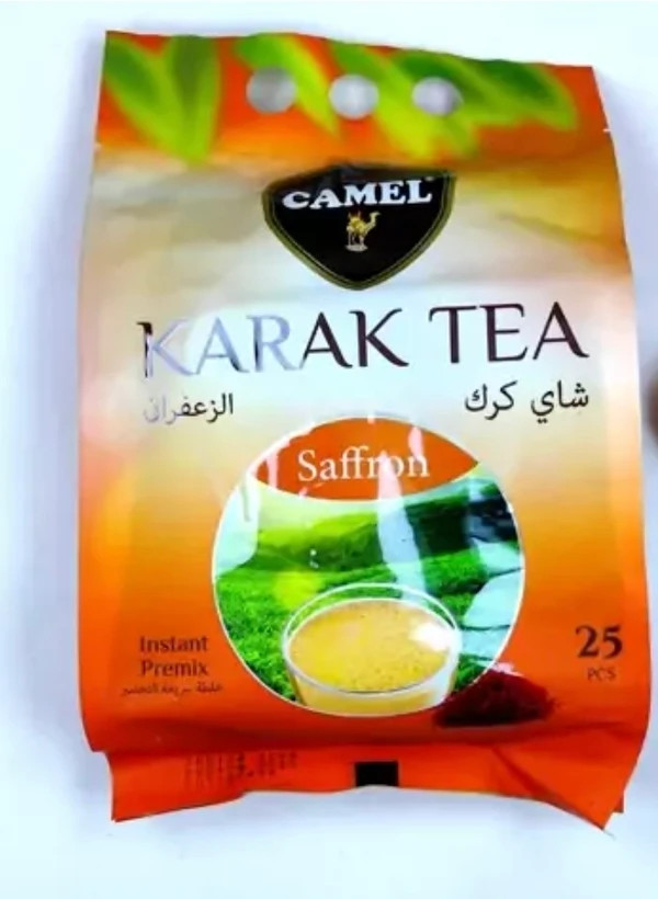 چای اورجینال / کرک کمل با طعم زعفران/ ۵۰۰ گرم / ۲۵ ساشه / kARAK TEA
