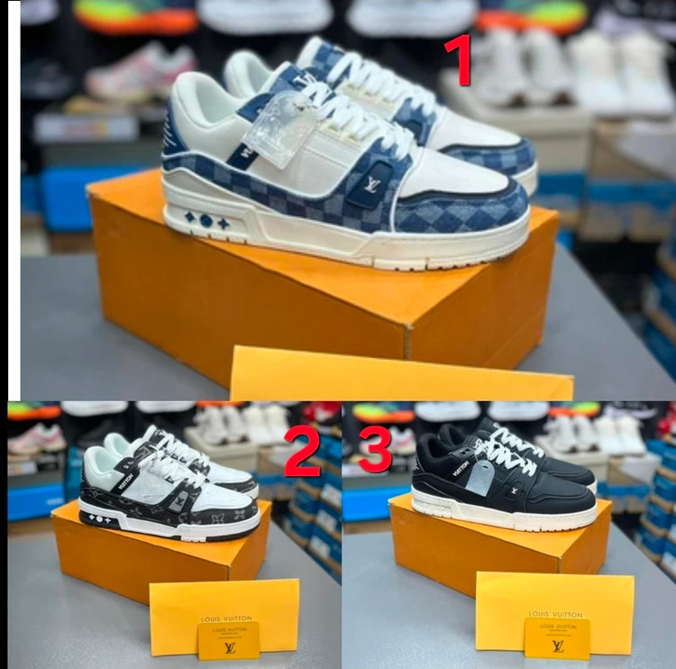 کتونی لویی ویتون الوی ترینرلو مسترکوالیتیLouis Vuitton LV Trainer Low ساخت ویتنام وارداتی سایز۴۰ الی ۴۵فروش تکی و عمده ضمانت کیفیت کالا